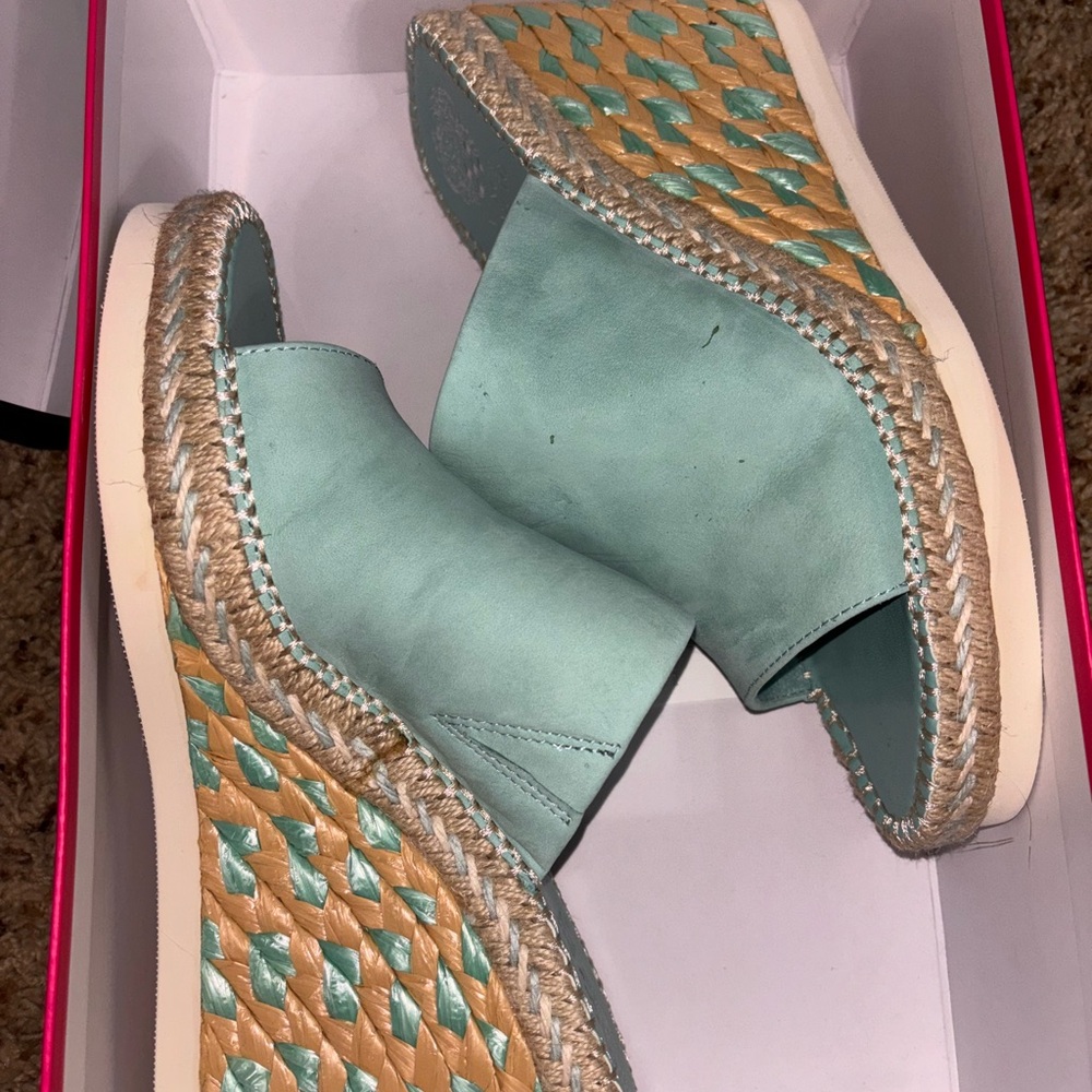 Mint Green Wedge Sandals